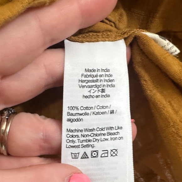 Madewell Women's Mustard Square Neck Top size M - Picture 4 of 5